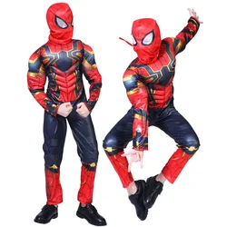 Disney Avergers Spiderman Cosplay For Children Clothing Set Muscle Spider Man Suit Halloween Costume Kids Toy