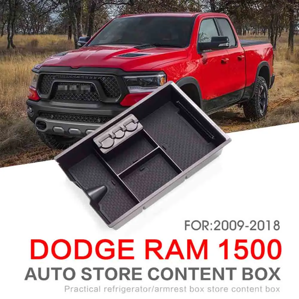 Аксессуары для Dodge Ram 1500 2009- подлокотник вторичный ящик для хранения перчаток поддон центральная консоль лоток разделитель наклейки