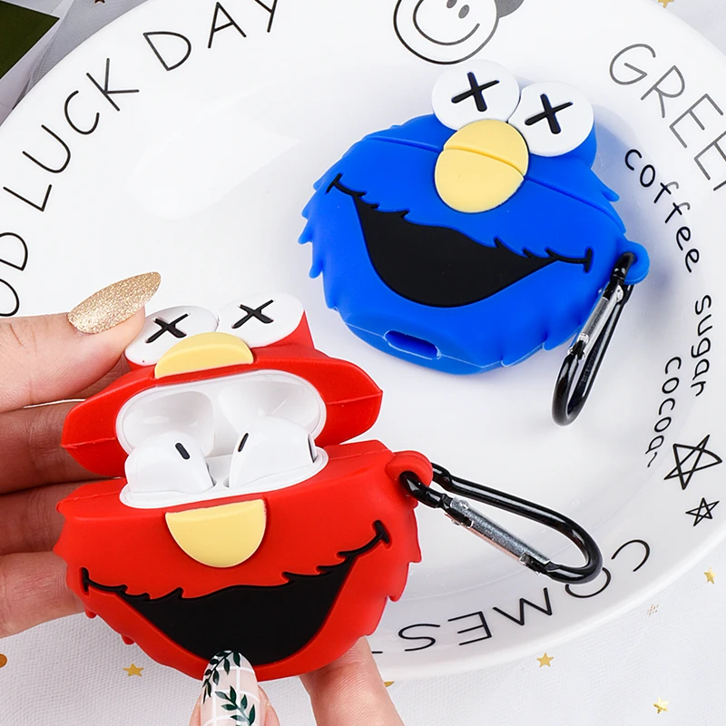 

For AirPods Case 3D Cute Cartoon Earphone Cases For Apple Airpods 2 Funny Accessories Protect Cover with Finger Ring StrapMickey