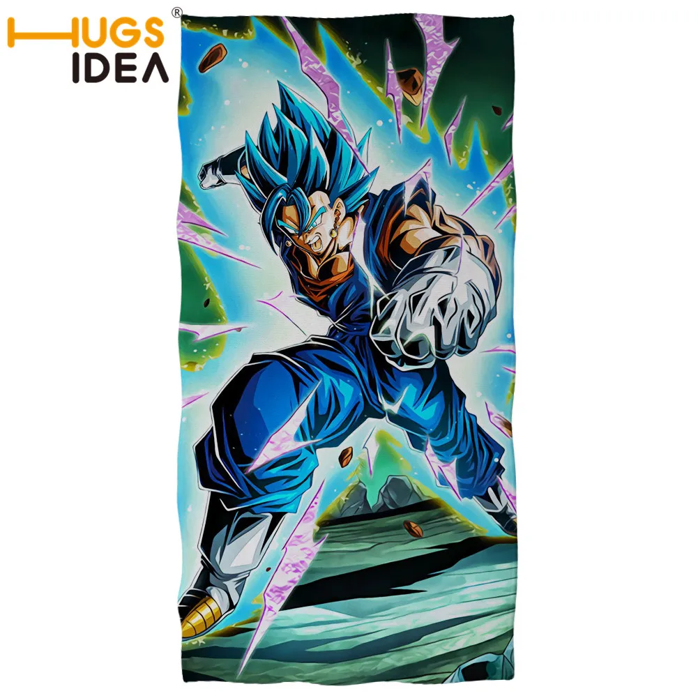 HUGSIDEA Goku Dragon Ball мягкое банное полотенце для душа с принтом аниме мягкое Супер Абсорбент Пляжное Полотенце s быстросохнущее полотенце для лица - Цвет: Z5607