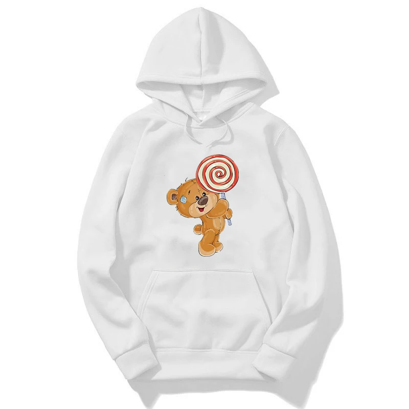 Hoodies 6 Модная толстовка с капюшоном для мальчиков; Цвет черный, розовый, белый; толстовки с принтом медведя для маленьких девочек; зимняя теплая одежда для девочек; Bluza Dla Dziewczynki - Цвет: Hoodies 6