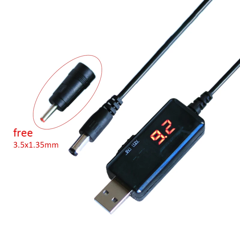 Style 2 USB повышающий преобразователь USB повышающий провод DC 5 В до 9 в 12 В USB повышающий преобразователь кабель БЕСПЛАТНО 3,5x1,35 мм разъем для зарядного устройства/питания - Цвет: Style 2