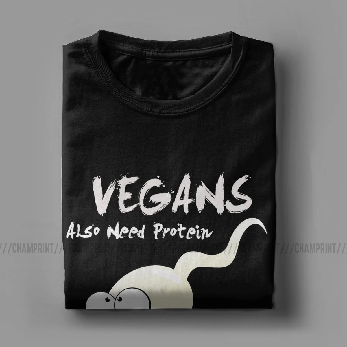 Vegans также нужен протеин футболки для мужчин Вегетарианская Новинка Хлопок Футболка круглый вырез короткий рукав Футболка одежда размера плюс