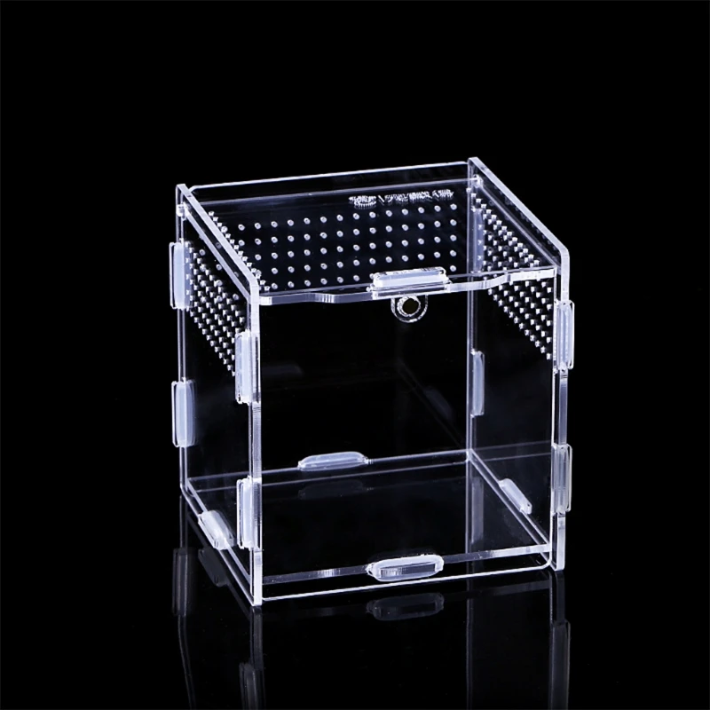 Reptile Feeding Box Transparent Acrylic Breeding for Insect Good Ventilation | Дом и сад