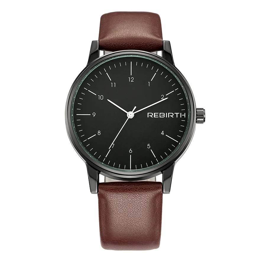 

Quartz Watch Processing Customizable Circle Faux Leather Rebirth Li bo fu Fashionable Watch