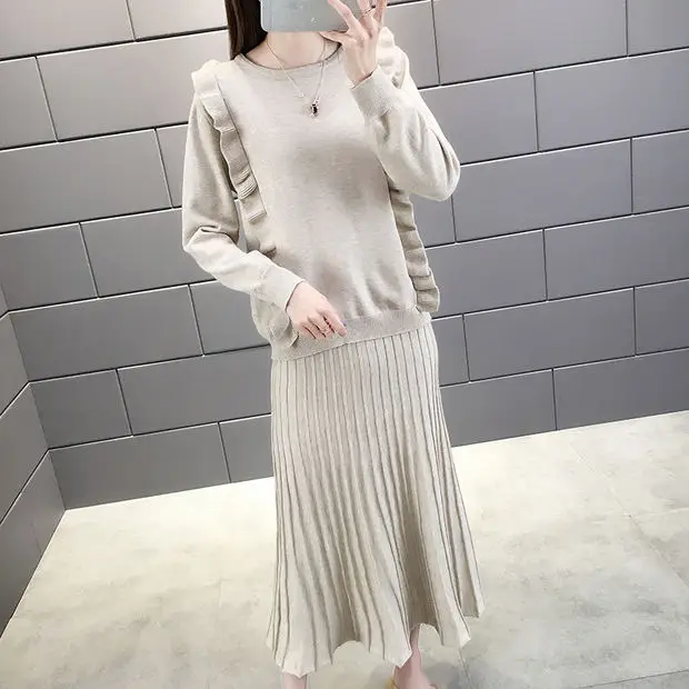 Blusas De Inverno Feminina, джемпер из лайкры, компьютерный трикотажный пуловер, 9466, настоящая фотография, Осень-зима, свитер из двух частей 70