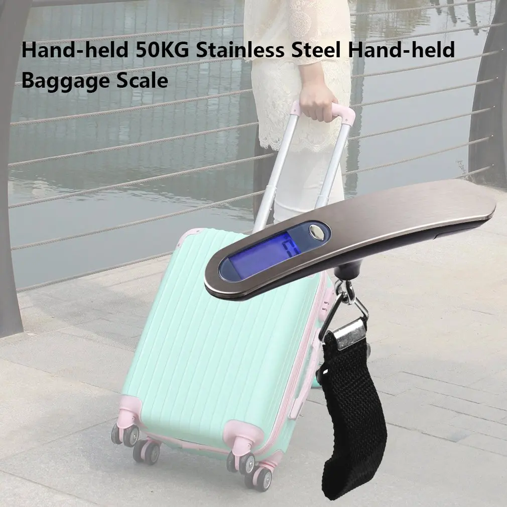 Portable 50 Kg Stainless Steel Hand Luggage Scale Portable Electronic Scales Express Electronic Scales Luggage Travel security
