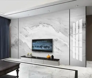 

Grey White Marble Wallpaper Mural Large Photo Printed Wall Papers Home Decor Papel De Parede for Living Room Painting