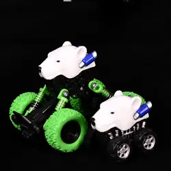 2 шт. полярный медведь оттяните назад внедорожный автомобиль животных модели Дети Подарки для мальчиков и девочек животное инерции багги