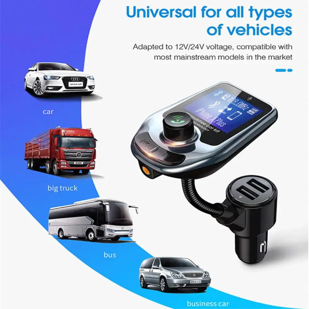 Хоббилан большой экран Автомобильный MP3 Bluetooth 5,0 плеер двойной usb зарядка