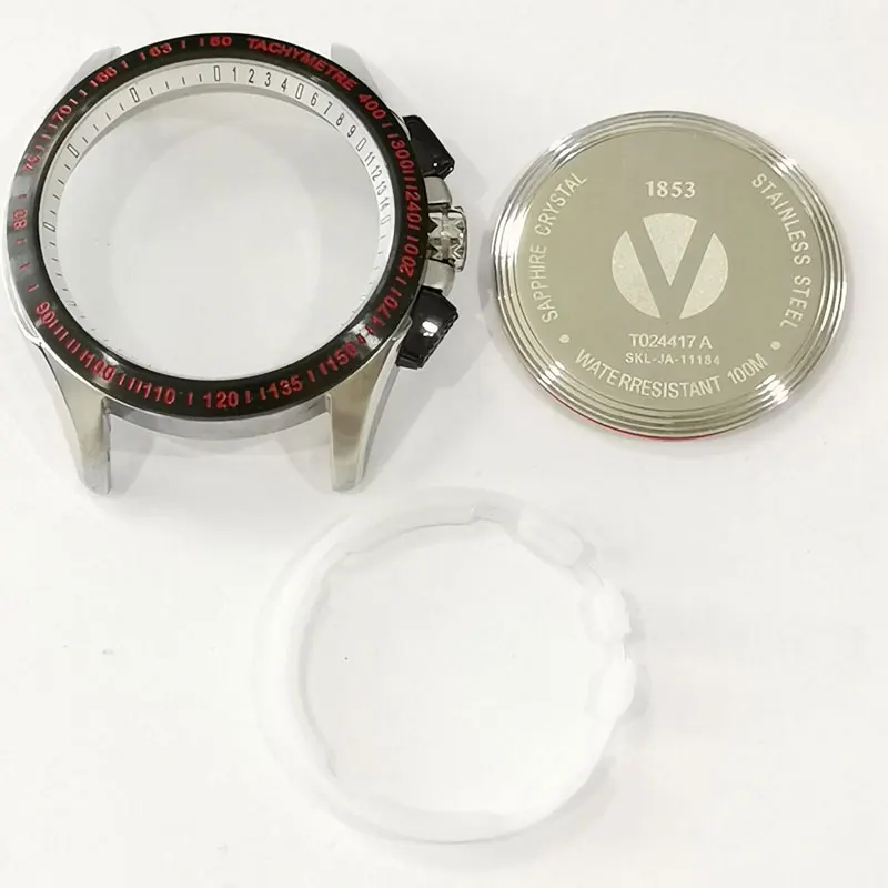 T024417A case Чехол для часов, задняя крышка, сапфировое стекло, зеркальные запчасти, чехол из нержавеющей стали для T461/T035617A/T086408A/T044430A/T100417A - Цвет: T024417A case