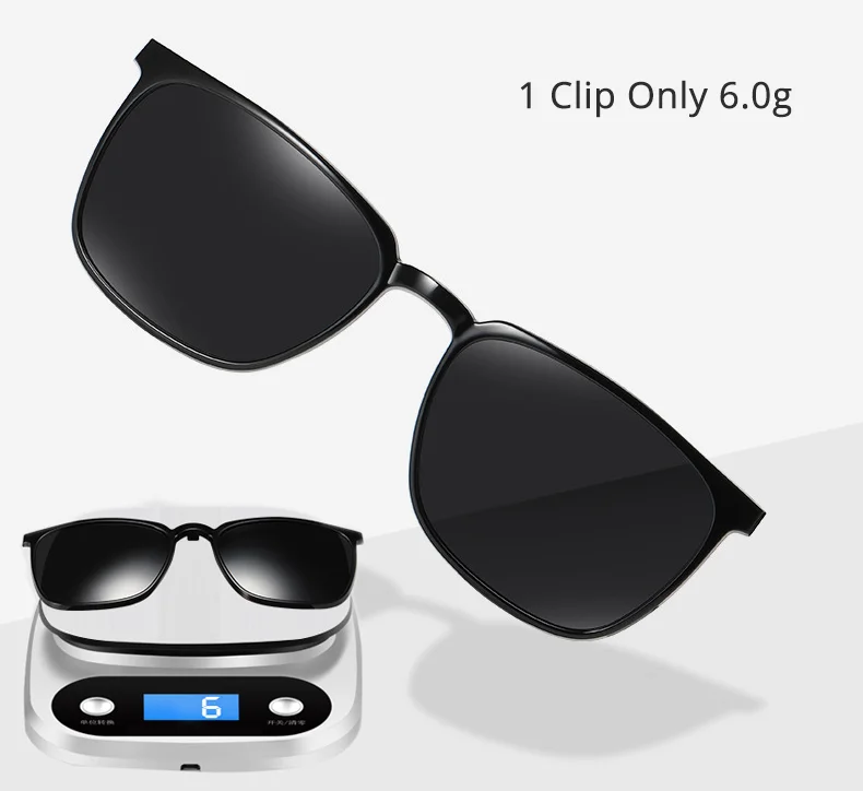 TWO Oclock Clip On Glasses Frames Magnetic Sunglass Clips Polar Optics Men 2 In 1 TR90 Sun Glasses Women Optical 0 Degree Z8030