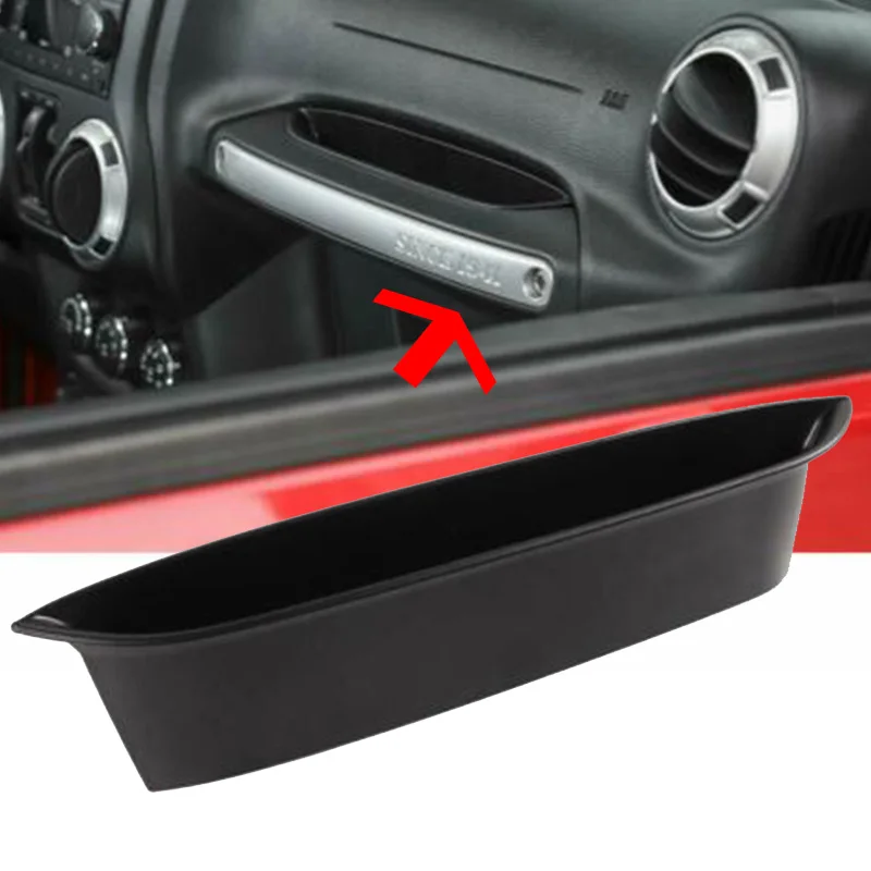 Auto Passenger Side Storage Box Container Organizer ABS Black Interior Accessory Fit for Jeep Wrangler JK 2011-2017 | Автомобили и