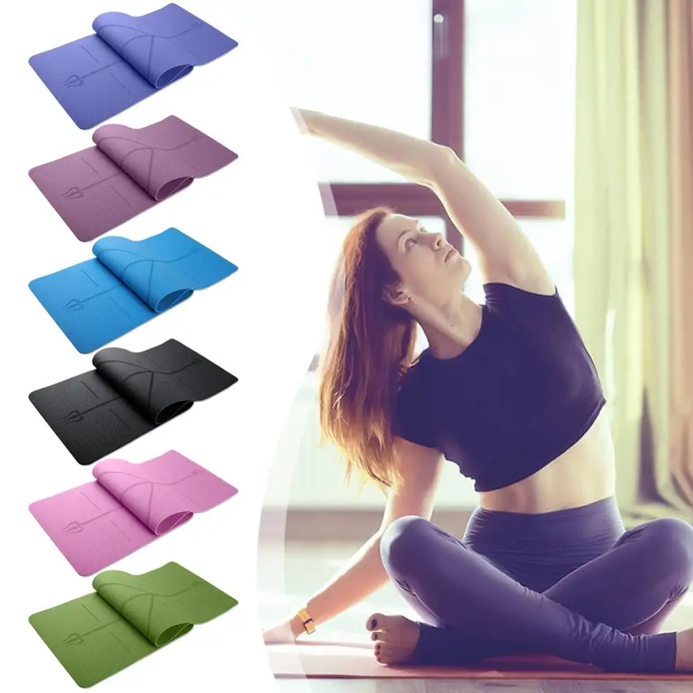 Comprar Universal al aire libre 6mm TPE esteras antideslizantes de Yoga Pilates insípido ejercicio deporte almohadillas para Fitness y culturismo
