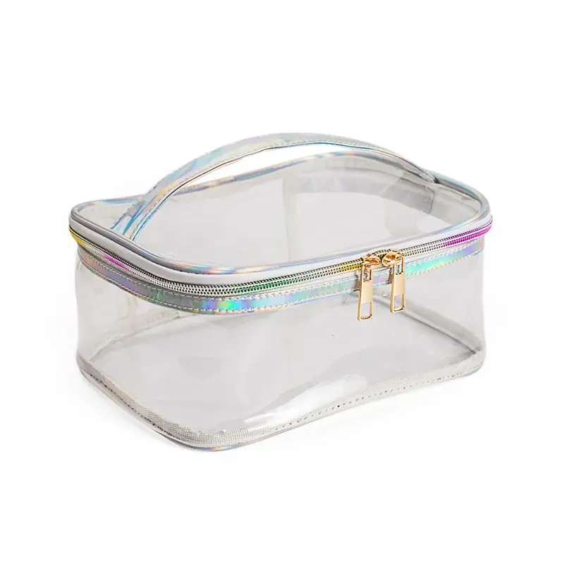 Multi Color Transparent Cosmetic Bag Set for Travel Organizer Portable Tool Pouch Make Up Beauty Case Tattoo Storage Make Up Bag - Цвет: Large Size