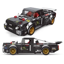 

New Technical Vintage Racing Vehicle Building Block 906pcs City Speed Ford Truck Model Bricks Assembly Sets Kids Toys Gifts