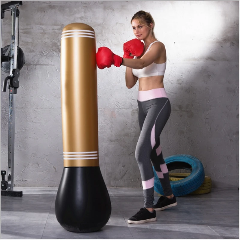 

New PVC Inflatable Punching Post Tumbler Toys boxing Post as martial arts equipment Boxing gloves Roly-poly Punching Sandbag