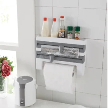 

Tissue Towel Storage Rack Holder Paper Dispenser Film Racks Paper Towels Foil Paper Cutting Kitchen Organizer Holders
