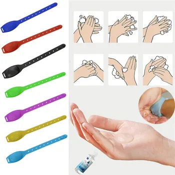 

7PC Adult Kid Liquid Wristband Hand Dispenser outdoor Wristband Hand Dispenser pulsera dispensadora de gel hidroalcoholico J50