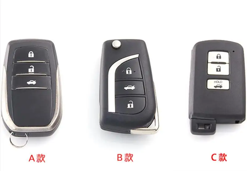 3 кнопки карбоновый брелок для ключей ABS оболочка чехол для Toyota Camry Corolla Avalon Rav4 Land Cruiser автомобильный дистанционный ключ держатель протектор