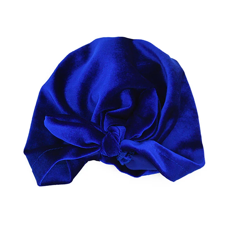 style2 dark blue Мягкая бархатная милая детская шляпа с заячьими ушками, шапка для маленьких девочек и мальчиков, шапочка для новорожденных, шапка с бантом для малышей, детская шапка, шапочка для фотосессии - Цвет: style2 dark blue