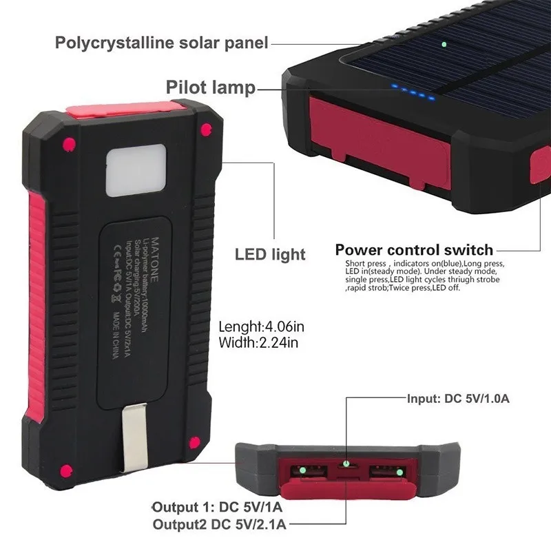 Comprar Solar banco de potencia 30000mAh Powerbank batería externa móvil portátil cargador rápido pantalla Digital para todos los Smartphone Banco de la energía