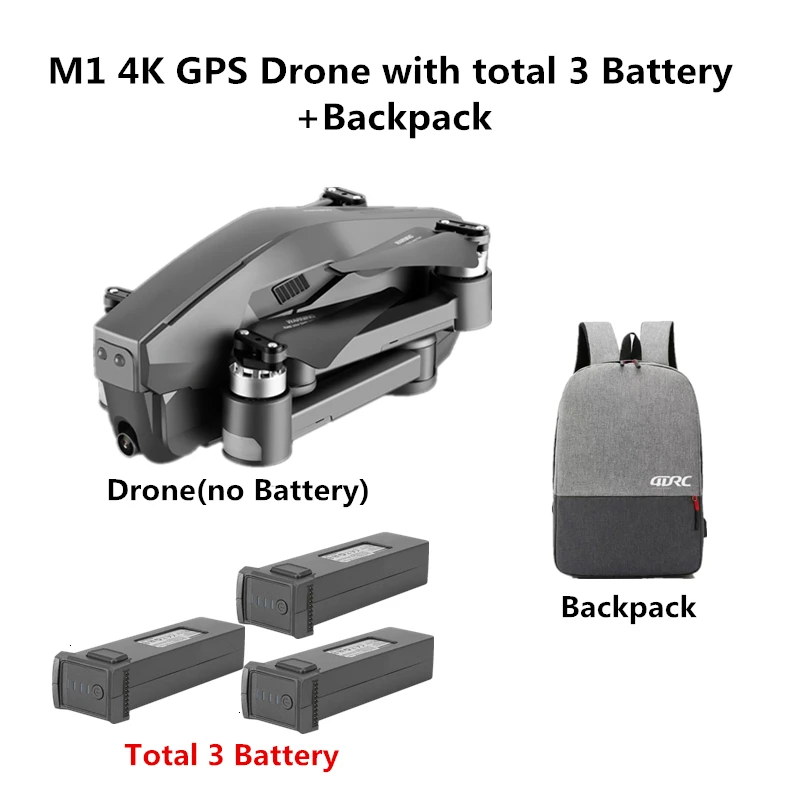 Gps Дрон 4K HD камера 5,8G wifi FPV Квадрокоптер оптический поток следование Профессиональный селфи бесщеточный 25 минут время полета Вертолет - Цвет: Travel Bag 3 B