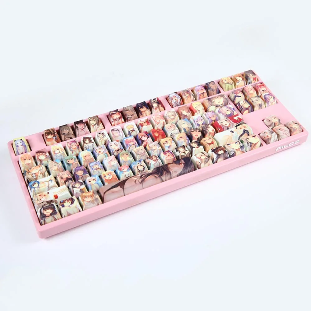 Japanese Anime Characters Design Keycaps For Cherry Mx Switch