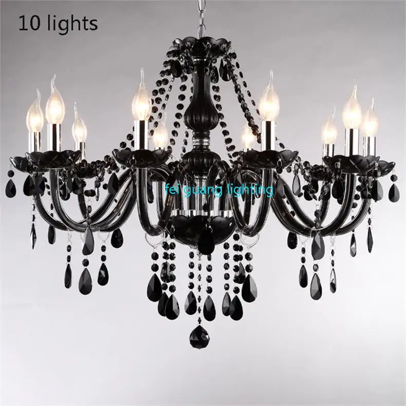 Black Crystal Chandelier Candle Chandelier Glass Chandelier Living Room Restaurant Hotel Chandelierglass Crystals For Chandelier