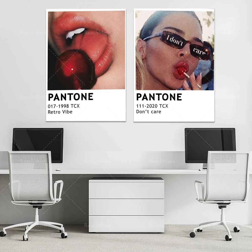 Ретро-постер Pantone ретро-печать модный принт красивый постер Постер Vibe красная