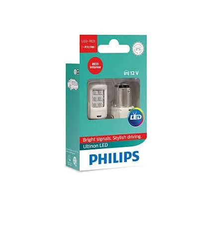  Lamp P21/5 W 12V-LED (BAY15d) 1.9/0.3W RED Ultinon LED (PKG. 2 pcs) PHILIPS 11499ULRX2 - 10000008204577
