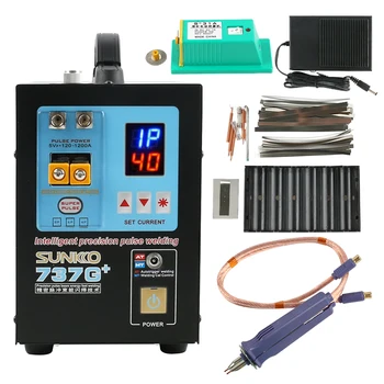 Online 2019 737G 737G+ Spot Welder Machine Lithium Battery Pulse 4.3KW 18650 Spot Welding Machine + 70BN Mobile Pulse Welding Pen