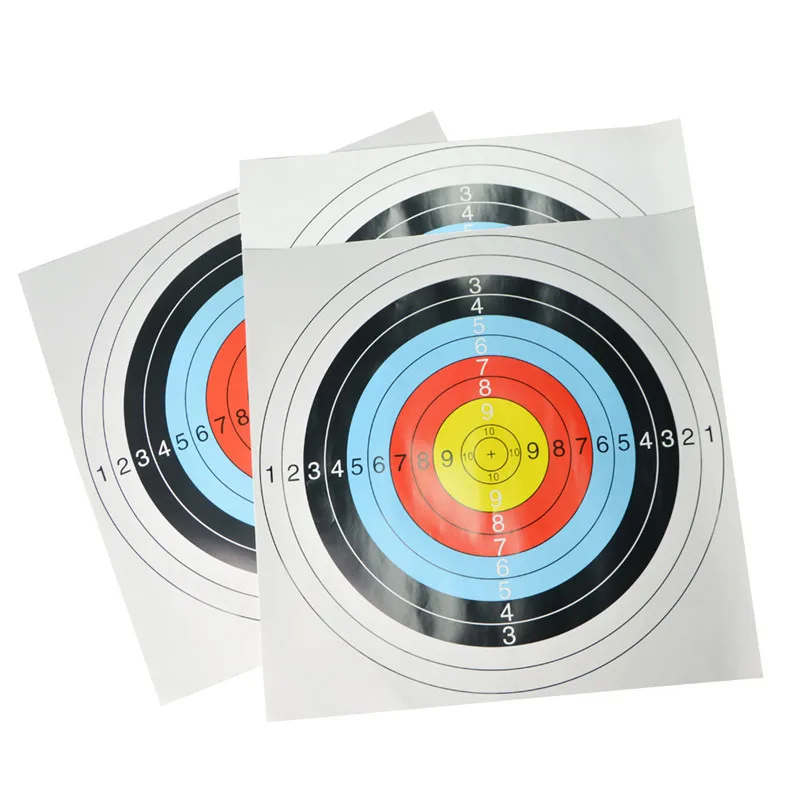 12 шт. 60x60 см мишени для стрельбы из лука Бумага Лицо мульти-Bullseye реактивная стрела для стрельбы лук для упражнений в охоте тренировочный аксессуар