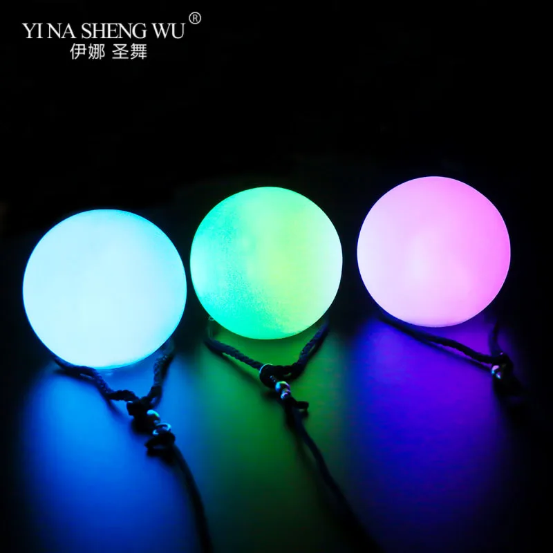 1/2/3pcs Belly Dance Balls RGB Glow LED POI Thrown Hand Props Stage Performance Accessories thrown |