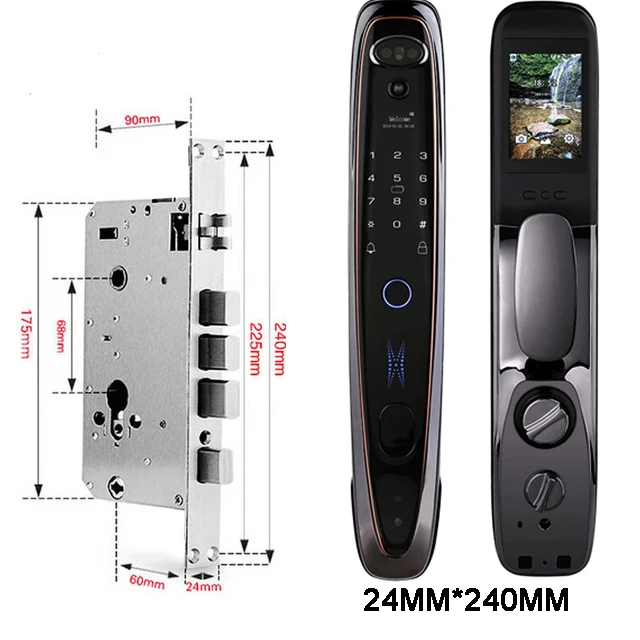 biometric card reader TUYA WIFI 3D infrared light face recognition lock with camera fingerprint magnetic card password intelligent automatic door lock digital keypads Access Control Systems