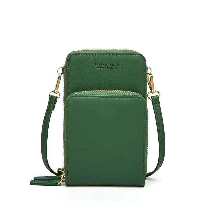 Поступление, сумка через плечо для сотового телефона, сумка для мобильного телефона, модная повседневная сумка с держателем для карт, мини летняя сумка через плечо для женщин, кошелек - Цвет: Green