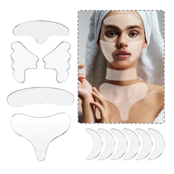 

Reusable Silicone Anti Wrinkle Facial Pad Face Neck Eye Sticker Silicone Neck Pad Forehead Anti Wrinkle Agless Patch