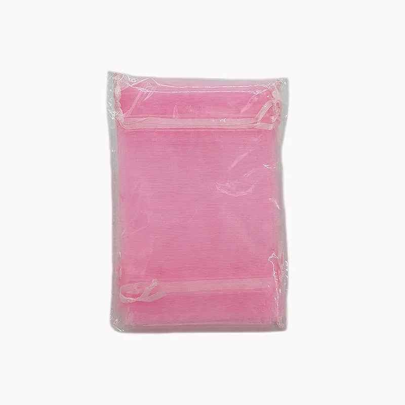 Pink Chenkai, 50 шт., 10x15 см, 4 цвета, органза, сумки для упаковки ювелирных изделий, сумки для хранения конфет, украшения, вечерние, Подарочные - Цвет: Pink