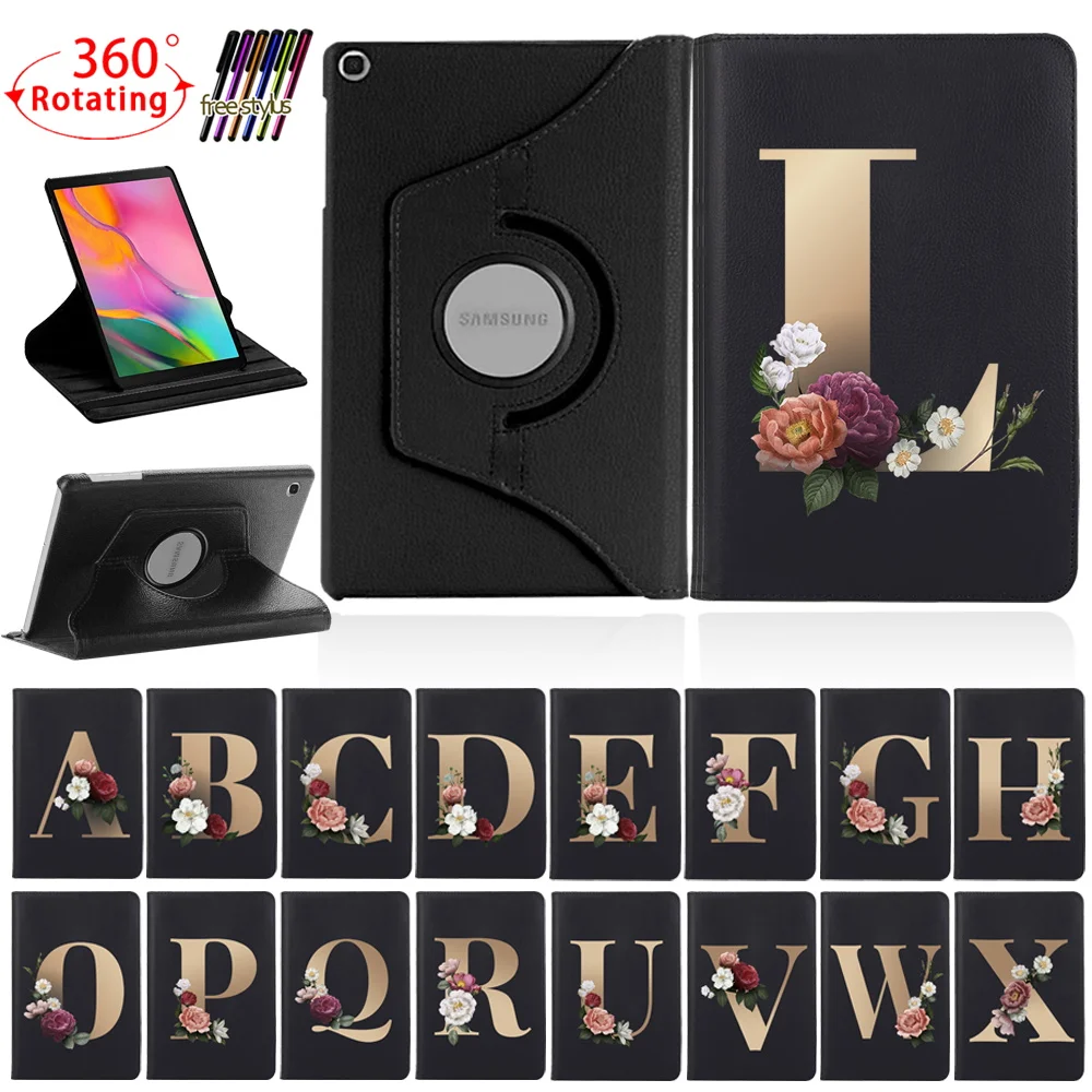 Carta Inicial Rotativa Suporte Tablet Capa Case e Caneta Samsung Galaxy Tab a 10.12023 T510 T515 Tab s6 Lite P610 P615 a7 10.4