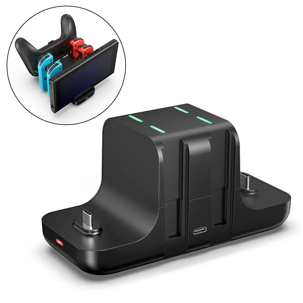 Rondaful 6 в 1 портативная зарядная док станция для контроллера Nintendo Switch Joycon