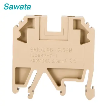 

CE 100pcs Din Rail Wire Cable Terminal Blocks SAK-2.5EN Weidmuller Connectors Screw Connector Conductors SAK2.5EN Wire Conductor