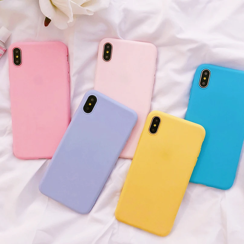 Силиконовый чехол ярких цветов для Iphone 11 Pro Xs Max X Xr 8 7 6s 6 Plus, Ультратонкий Мягкий чехол из ТПУ на заднюю панель, чехол для Iphone 5S, SE 5 S