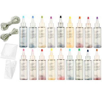 

18 Bottles Tulip Permanent One Step Tie Dye Set DIY Kits For Fabric Textile Craft Clothes For Solo Projects Dyes Paint