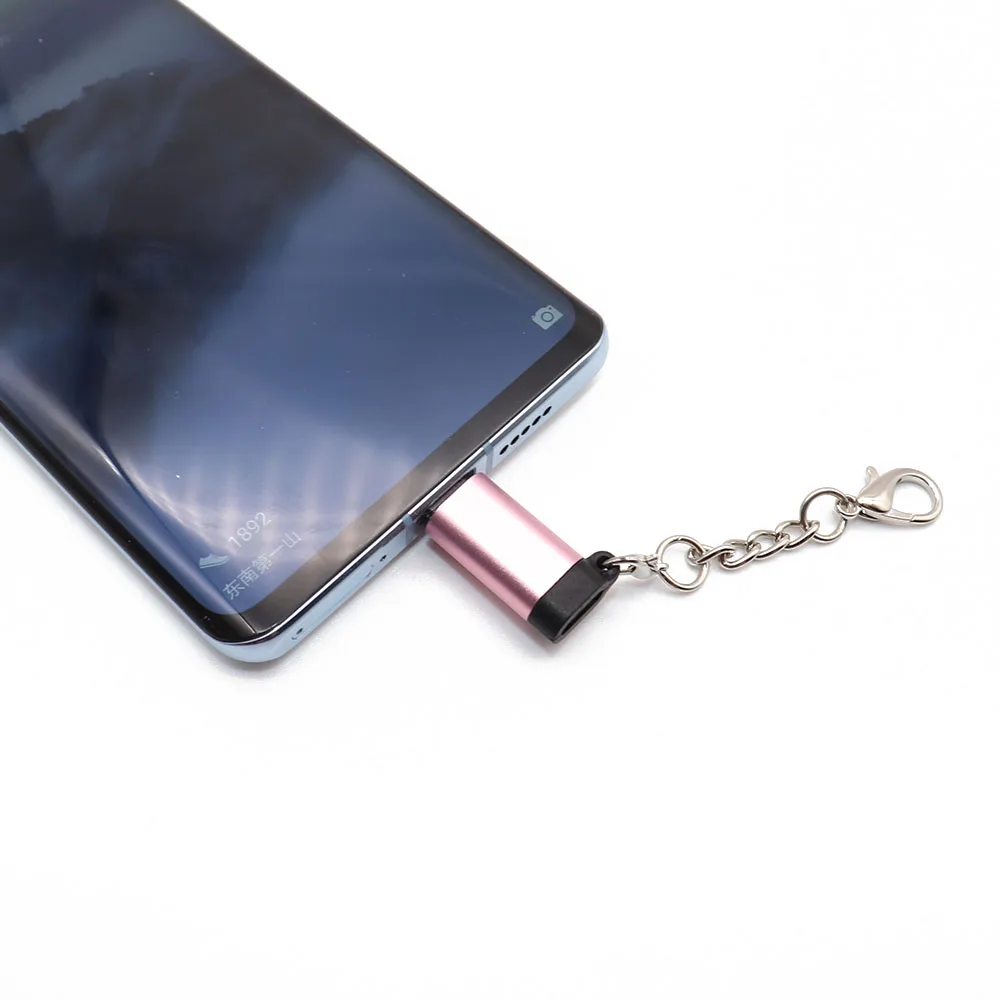 TingDong брелок кабель usb type C адаптер OTG Micro USB для type C конвертер адаптер для iPhone type C/Micro usb адаптер