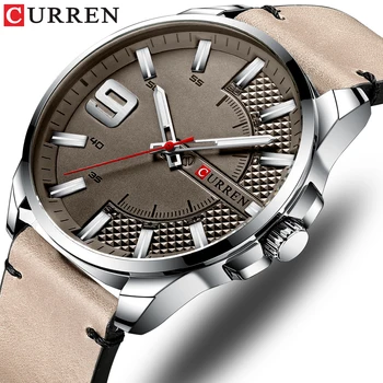 CURREN Men's Quartz Leather Wristwatch