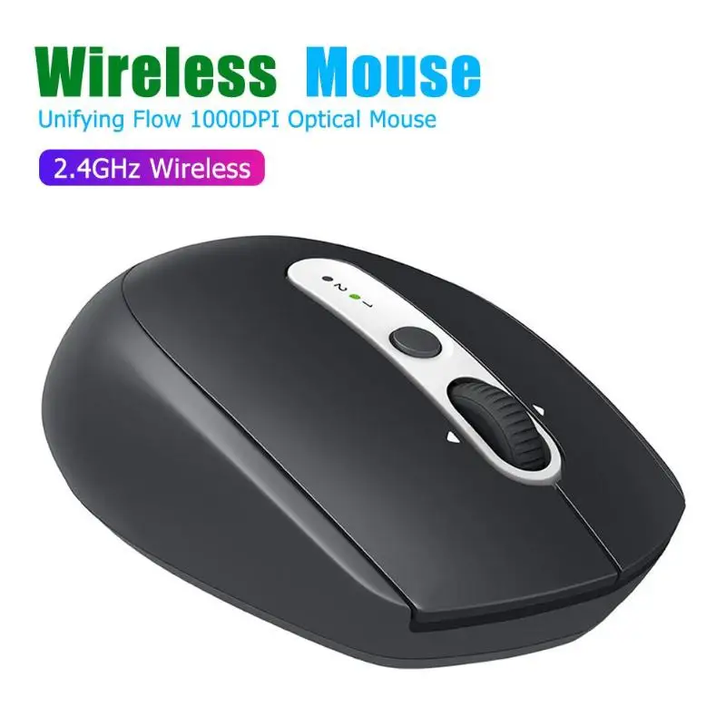 Logitech M585 Bluetooth 2.4GHz Wireless Mouse Unifying Flow Optical Silent Mouse 1000DPI 7 Buttons Office Mice for PC Computer