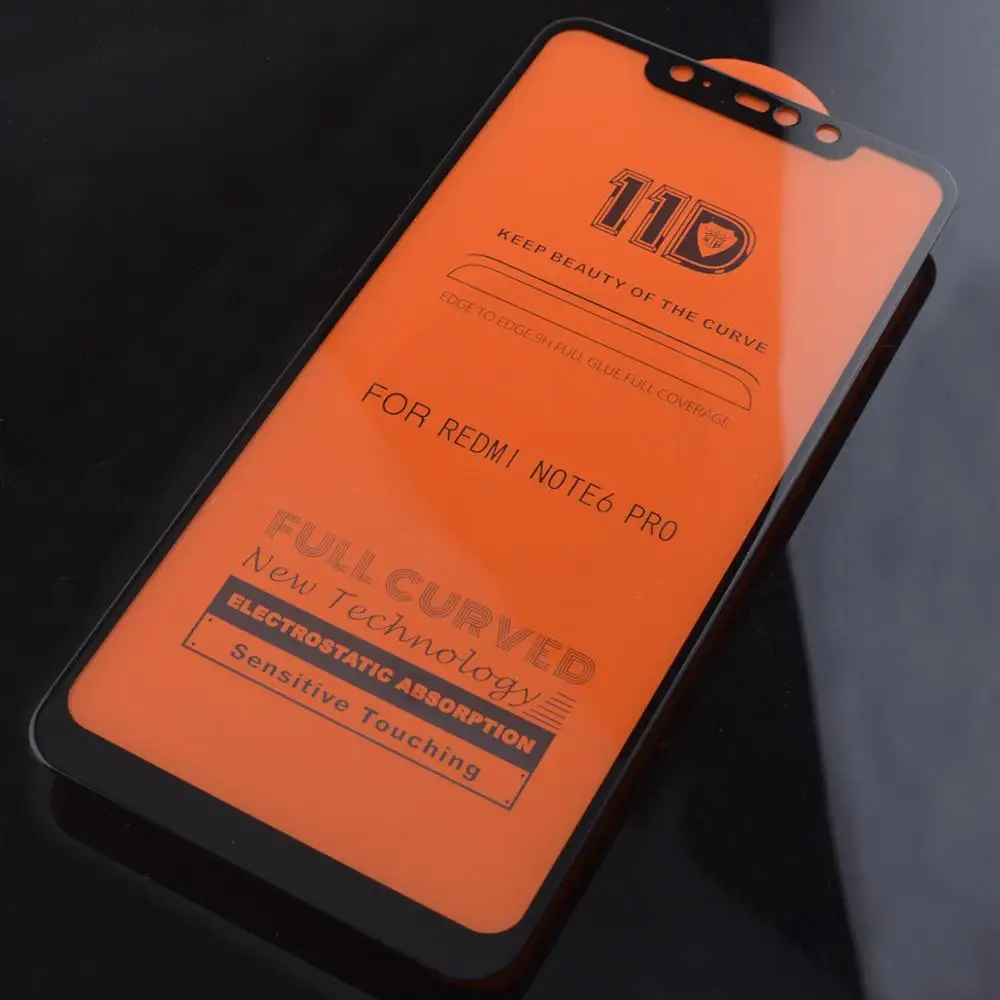 2 шт. 9H 11D изогнутое Защитное стекло для Red mi Note 4X 6 7 8 Pro Mi A1 A2 полное клеевое защитное