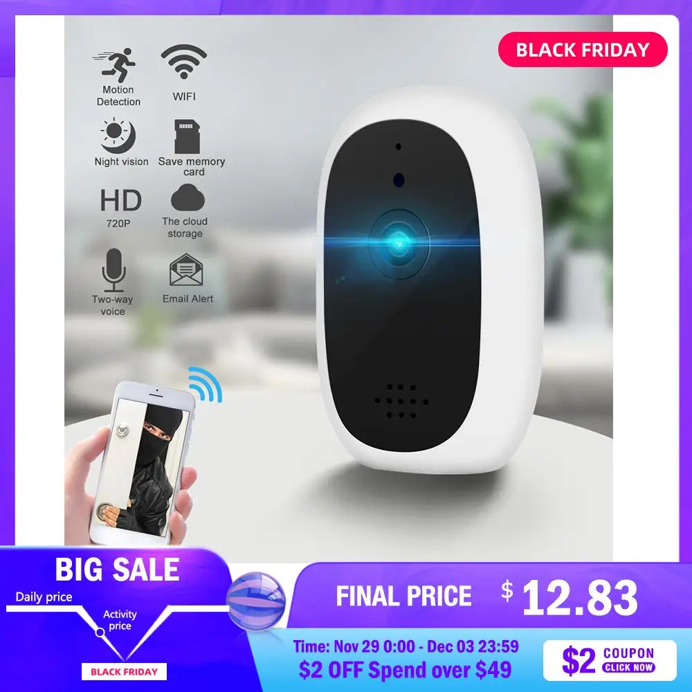 

Baby Camera 720P Wireless WiFi IP Camera Night Vision Baby Pet Monitor For Home Security EU/US/AU/UK Plug