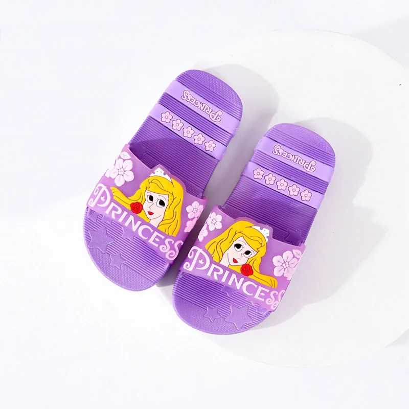 SH064-Purple Детские тапочки; обувь для маленьких мальчиков и девочек; нескользящие домашние тапочки для малышей; детская водонепроницаемая обувь; пляжные сандалии «Человек-паук», «Минни», «Микки» - Color: SH064-Purple