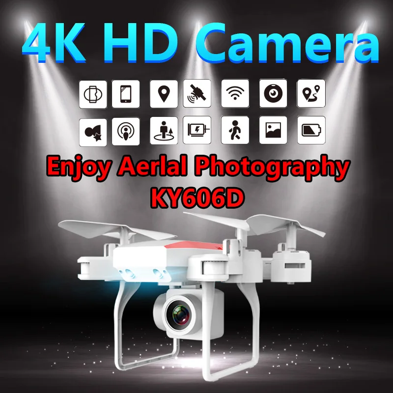 

KY606D Drone 4K Rc Helicopter Drones with Camera HD Long Flying Time RC GPS Drone wifi FPV Quadcopter Foldable Toy